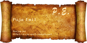 Puja Emil névjegykártya